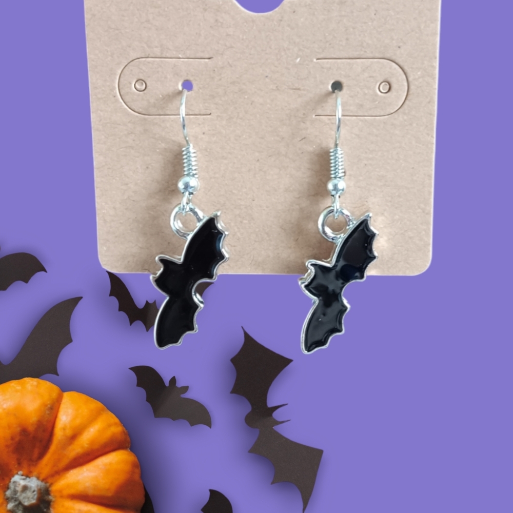 Bat Earrings - Picture 3 of 7